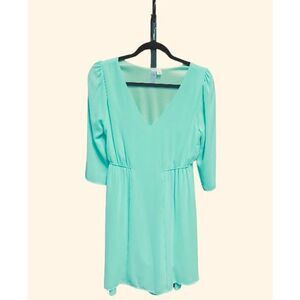 Alya Green 3/4 Sleeve Dress Size Small